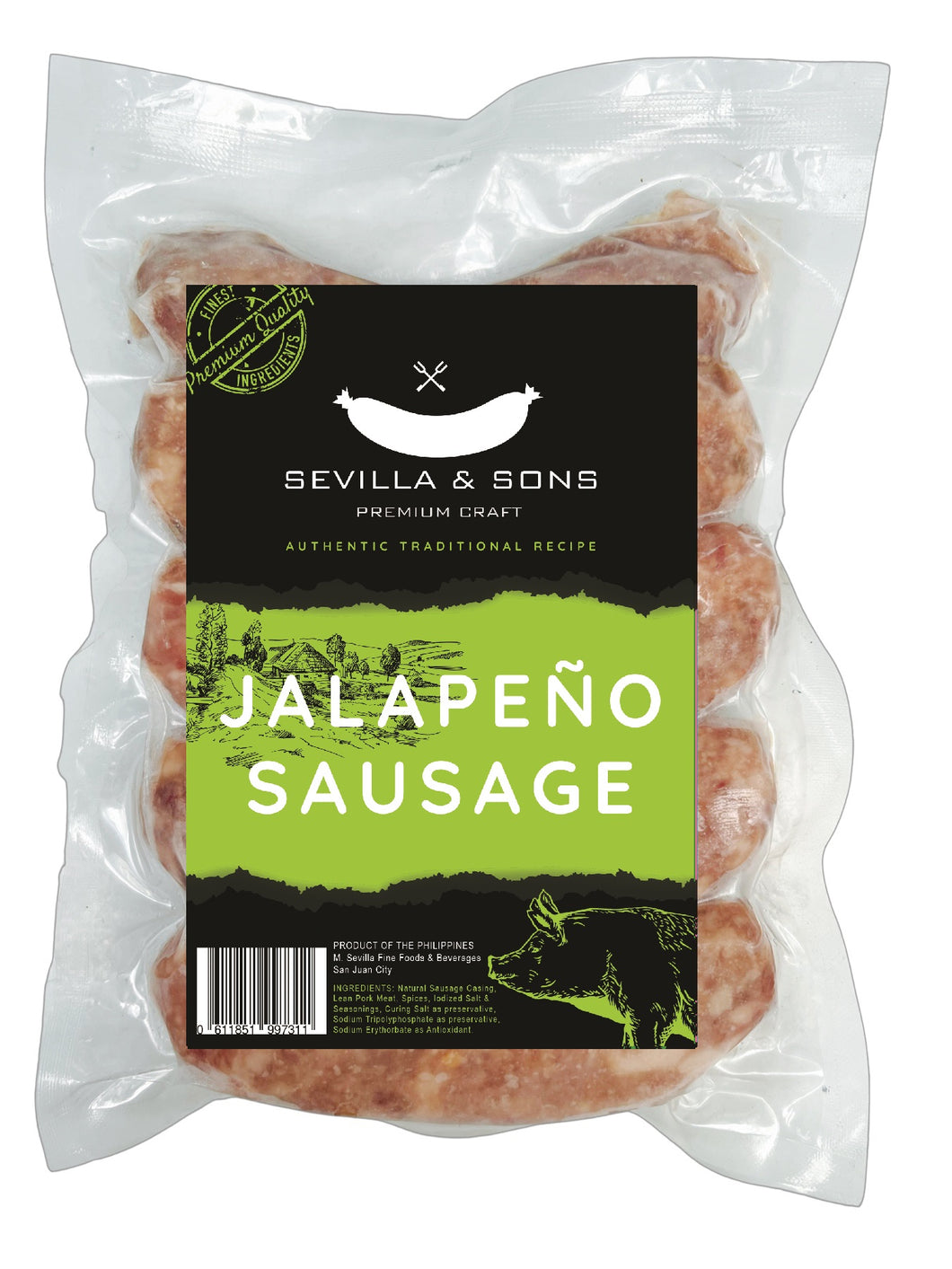 Fresh Jalapeno Chili Sausage